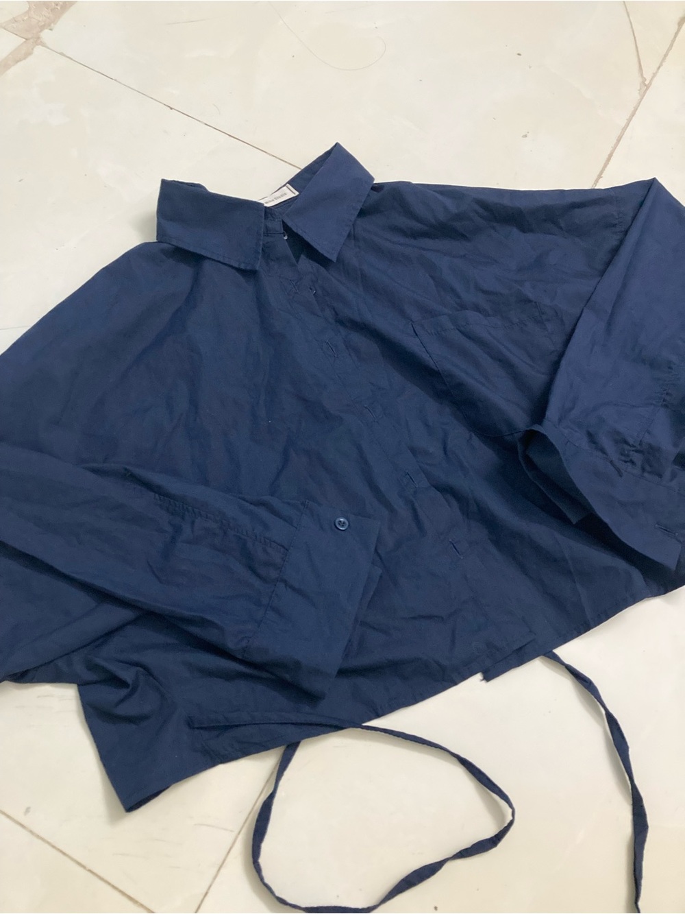 Men's Navy Lightweight Shirt Jacket - Unbranded